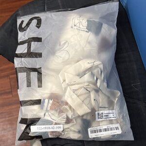 SHEIN Off White and Navy Romper